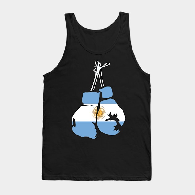 Argentina Flag Boxing Gloves for Argentinian Boxers Tank Top by Shirtttee